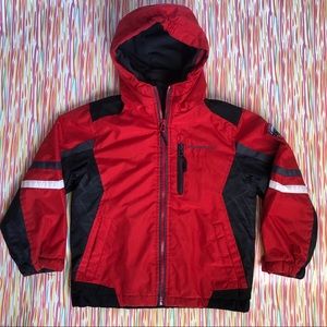 Weatherproof Red and Black Hooded Jacket